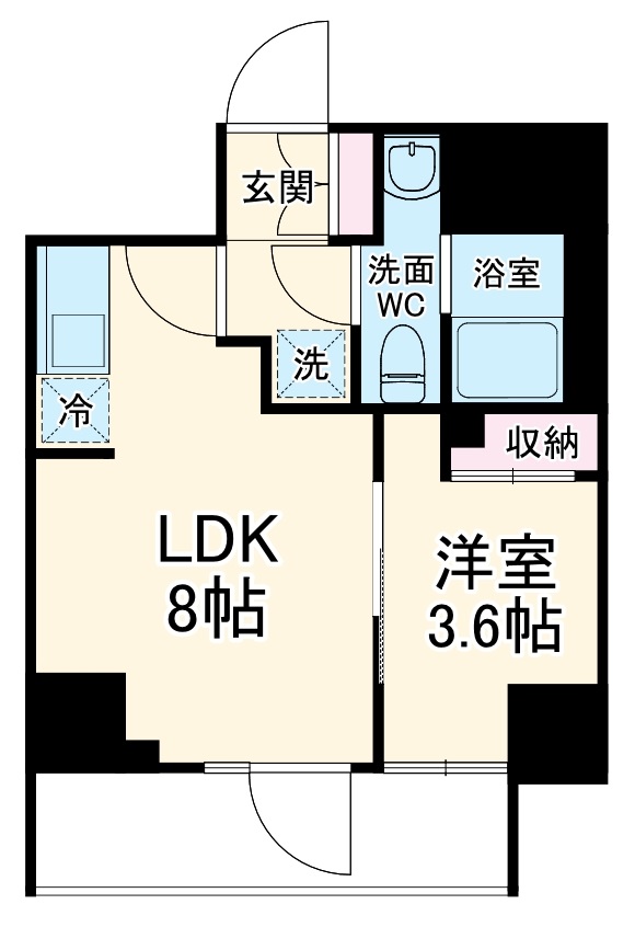アラート横濱桜木町Ⅱの間取り