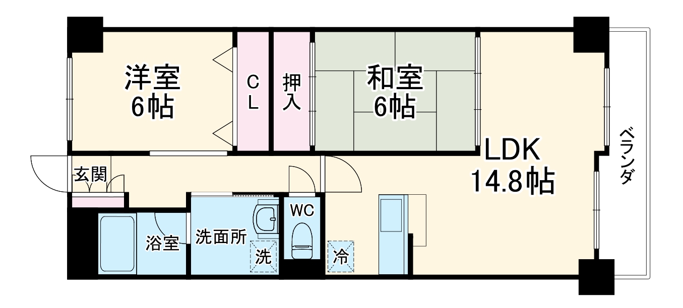 クレスト吉岡の間取り