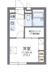 レオパレスウエスト 梅屋敷の間取り