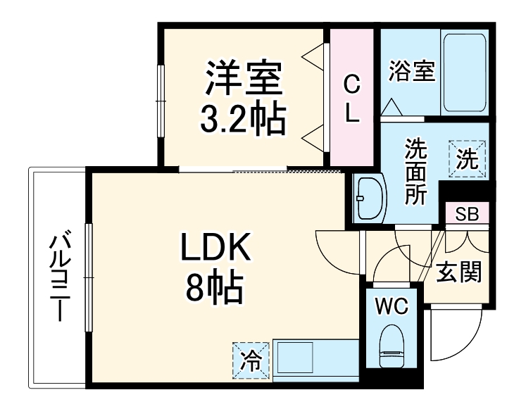 Lavage 上本郷の間取り