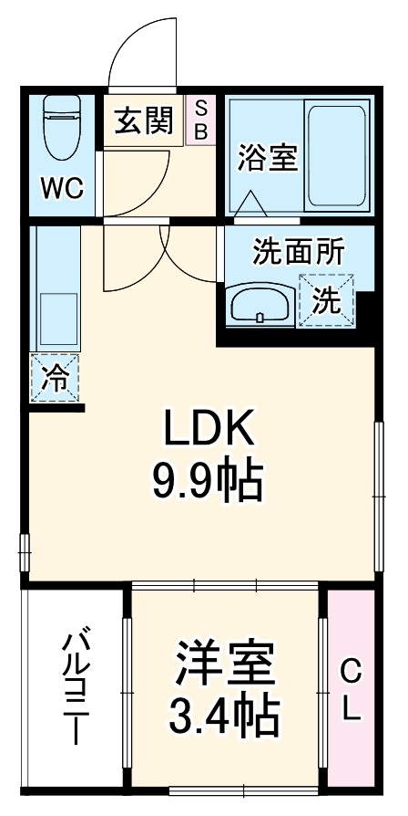 BLY鶴里の間取り