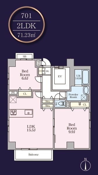 THE MANOR EXELSIORの間取り