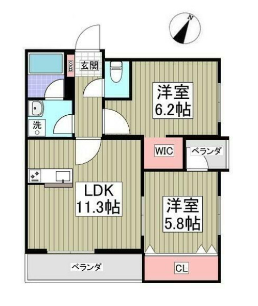 藤沢市石川5丁目アパートの間取り