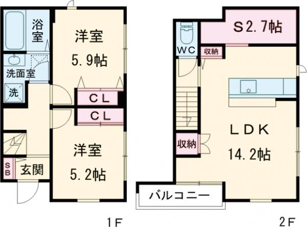 コルザ八雲の間取り