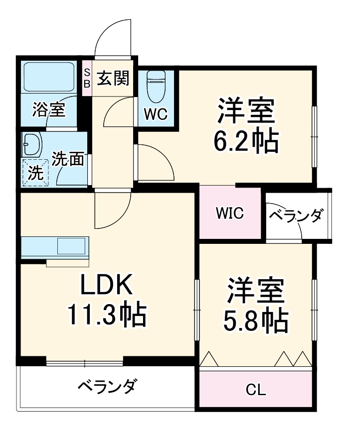 藤沢市石川5丁目アパートの間取り