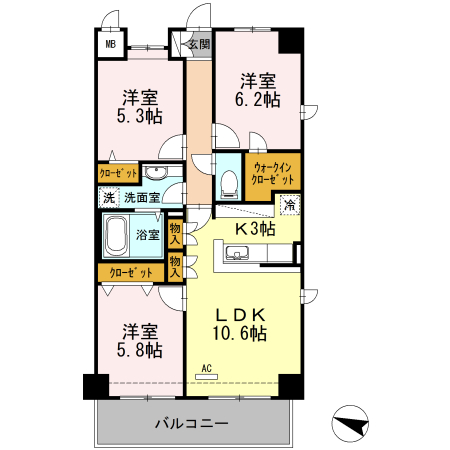 Estaci-oN SHINOZAKIの間取り