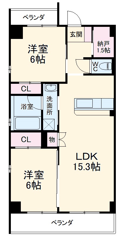 バンクーバー1104の間取り