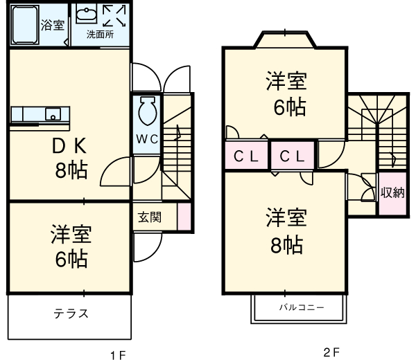 ジョイフルAの間取り