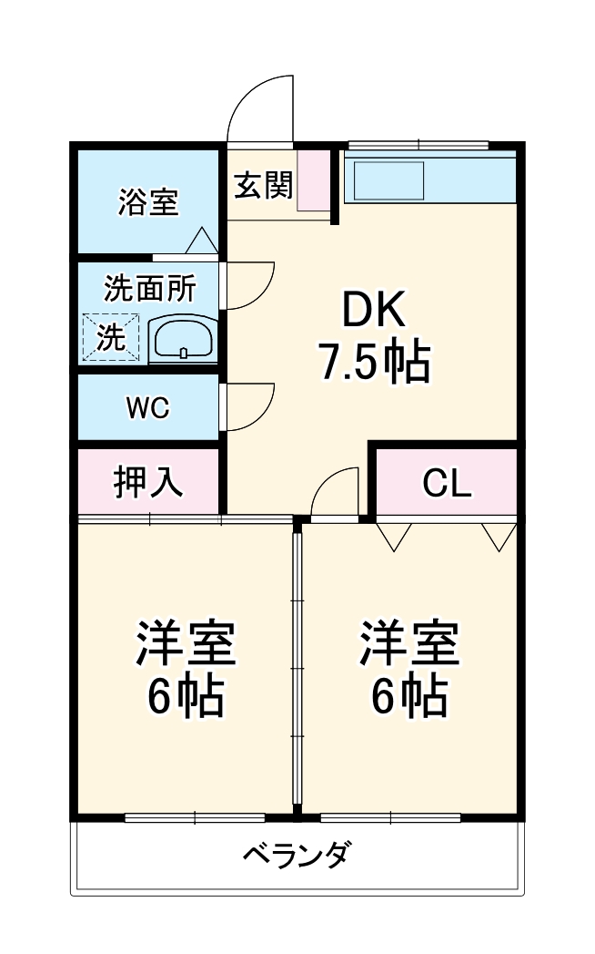 ひばりヶ丘マンションDの間取り