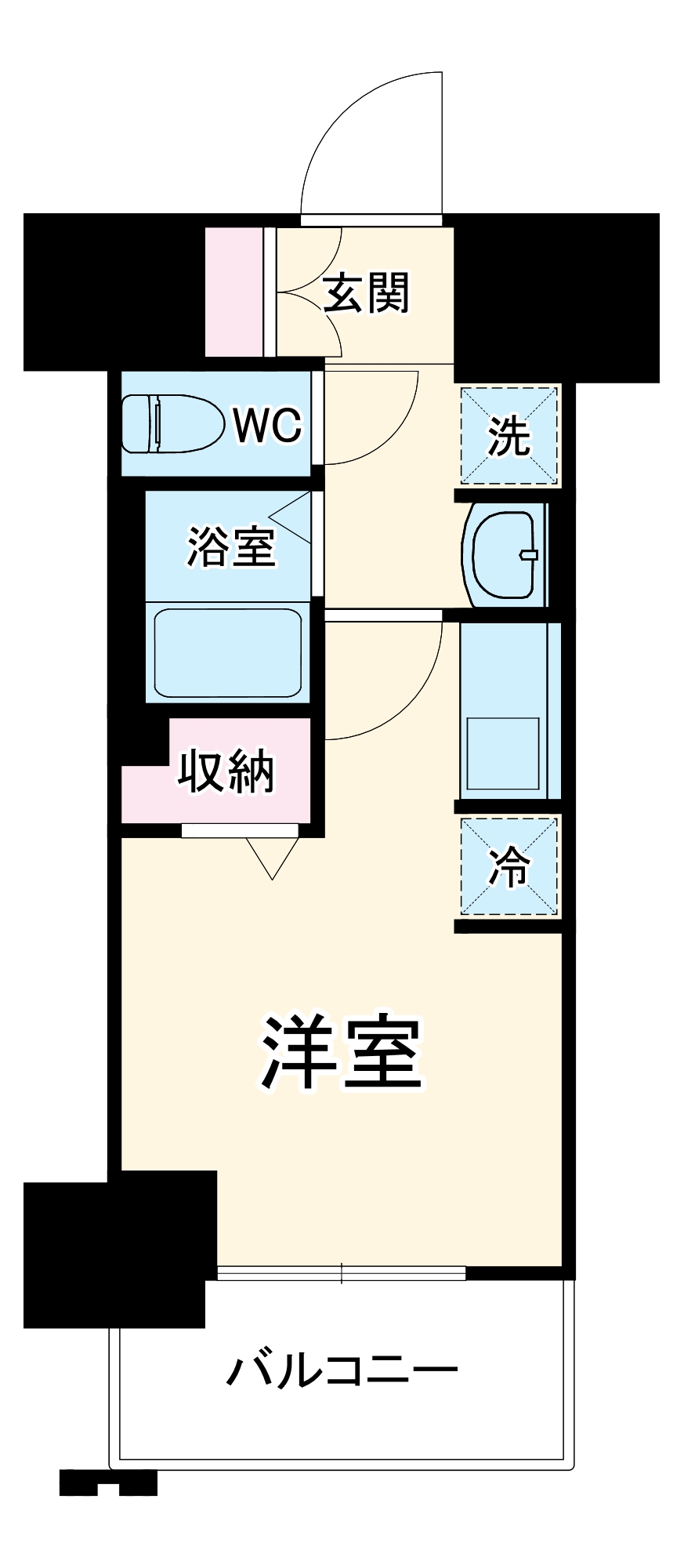 金山の完工年月(2026年9月)築の賃貸マンションの間取り