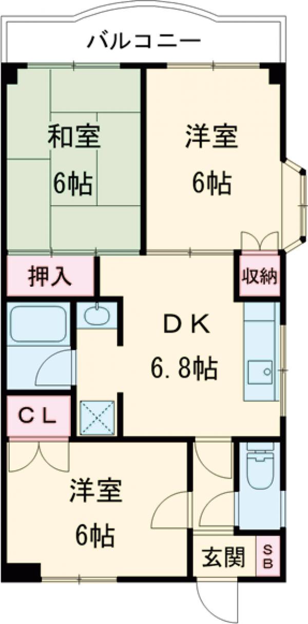 リバーサイド片倉の間取り