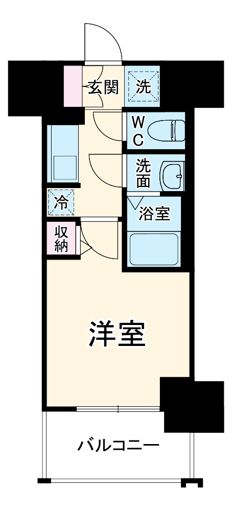 金山の完工年月(2026年9月)築の賃貸マンションの間取り