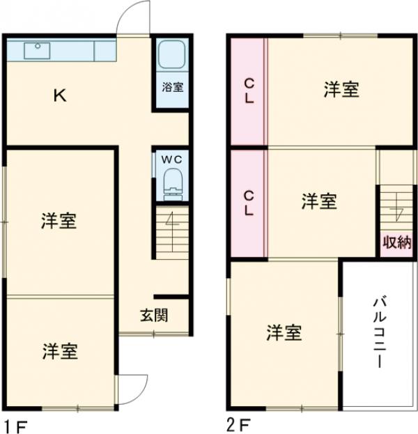 北豊中町戸建の間取り