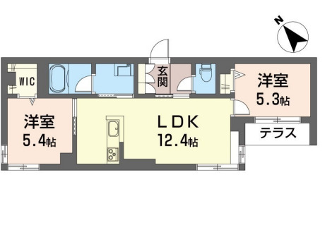 シャンテユーⅢの間取り