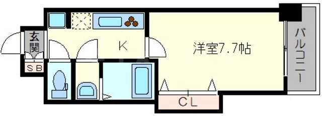 Luxe新大阪EASTⅠの間取り