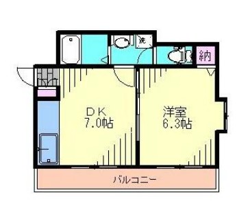 サンフラットあけぼの初音の間取り