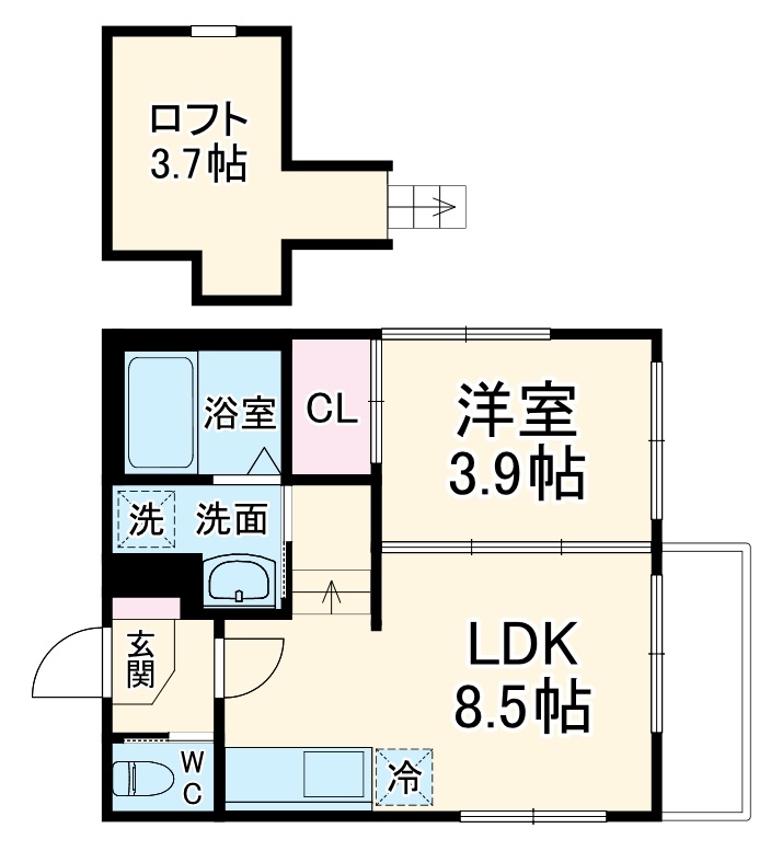 ハーモニーテラス志賀町Ⅹの間取り