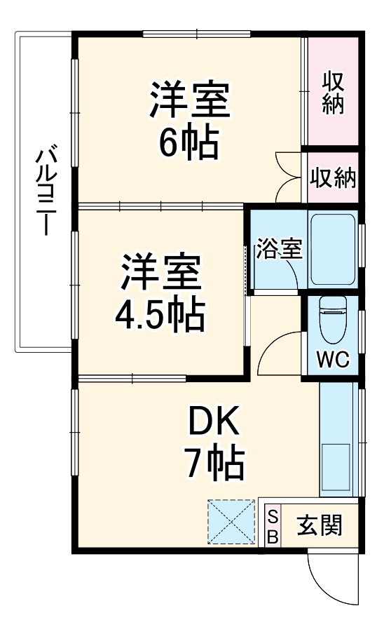 マンションしらかわの間取り