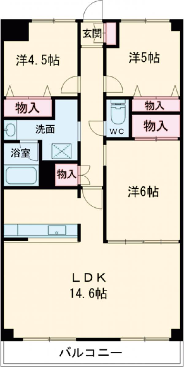 JUN青葉町コートの間取り