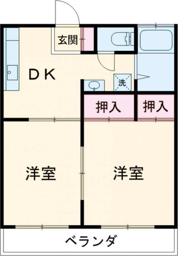 北方ハイツの間取り