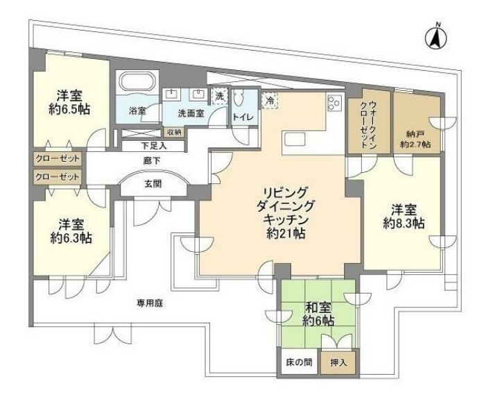 ベルメゾン池田山の間取り