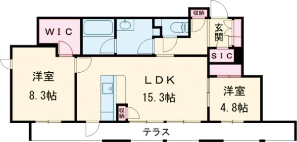 プレミアス赤坂けやき通りの間取り