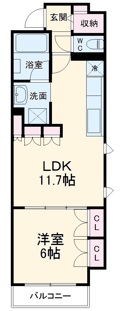 ベルジューレ越谷の間取り