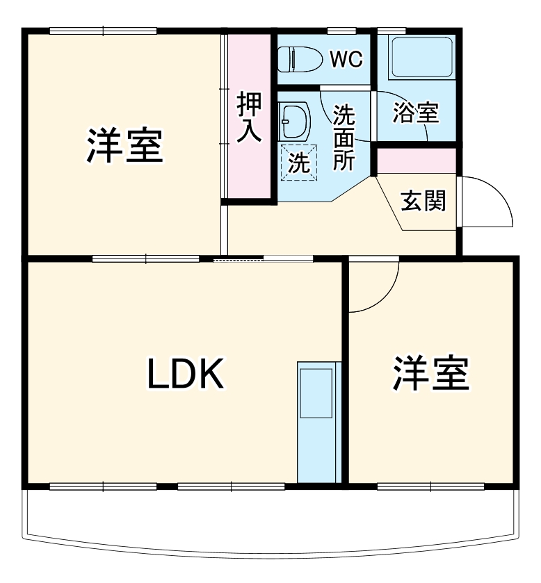 境田マンションの間取り
