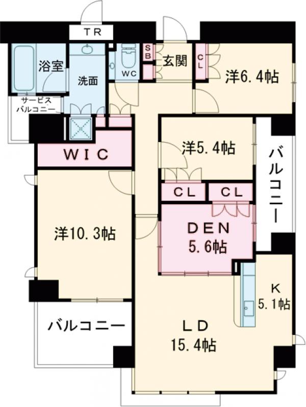 グランドメゾン百道浜オーシャン&フォレストの間取り