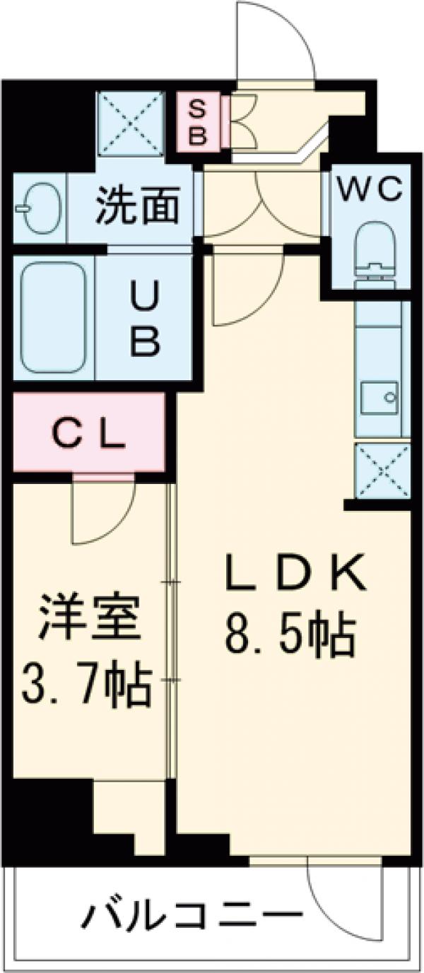 シーズンフラッツ住吉の間取り