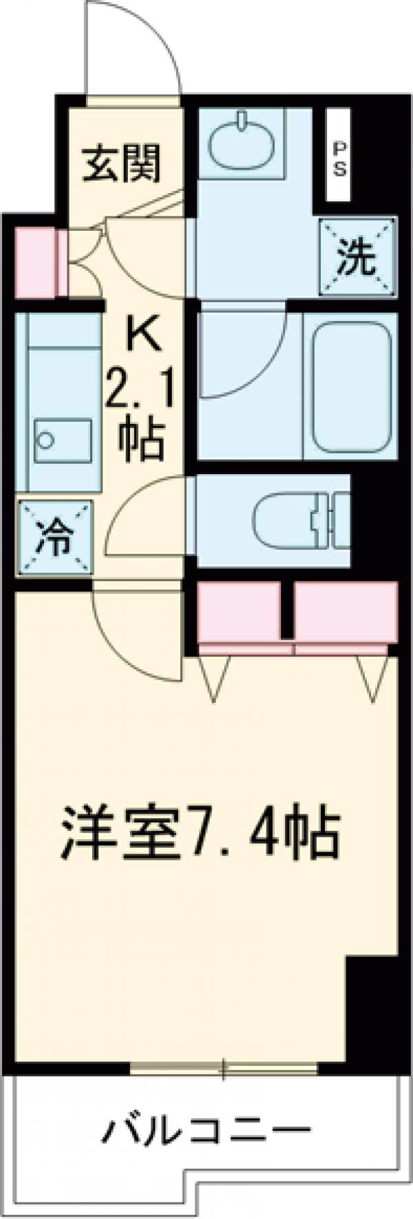スカイコートグランデ清澄白河の間取り