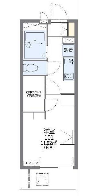 レオパレスバイオレットの間取り