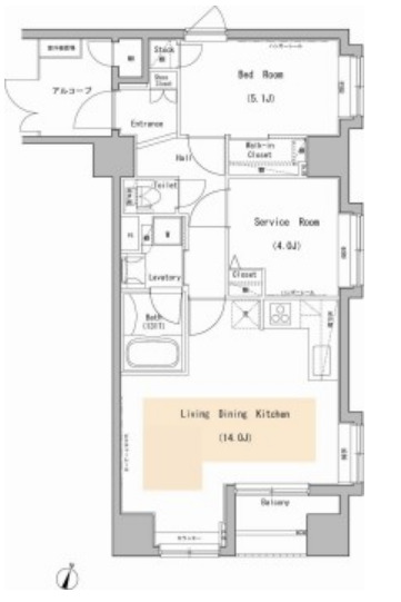 神田多町の完工年月(2007年3月)築の賃貸マンションの間取り