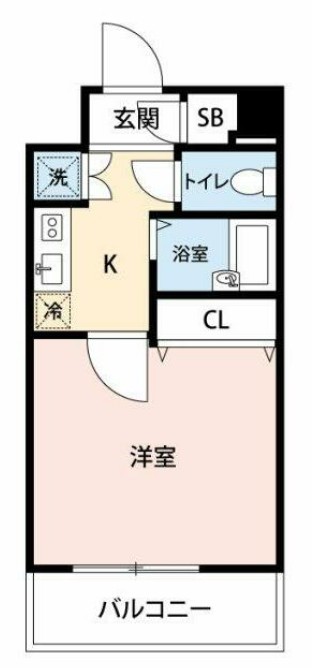 スカイコートヴィーダ五反田ウエストの間取り