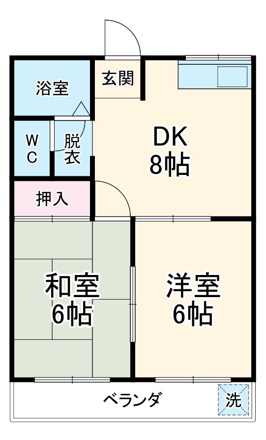 ビーハイブOKAMOTOの間取り