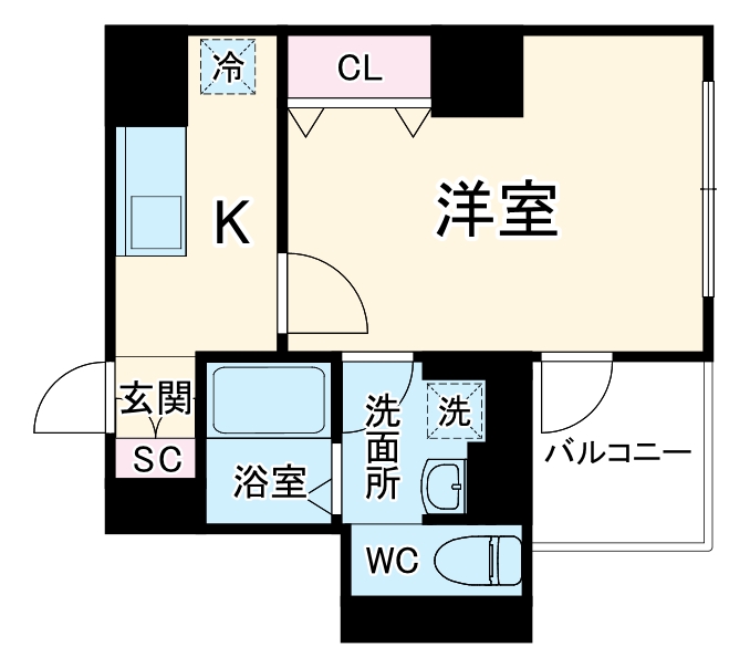 A&Eレジデンス横濱石川町の間取り