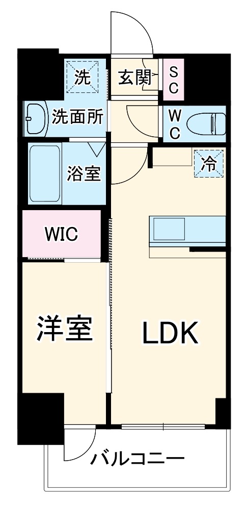 エステムコート新大阪XⅦベイスの間取り