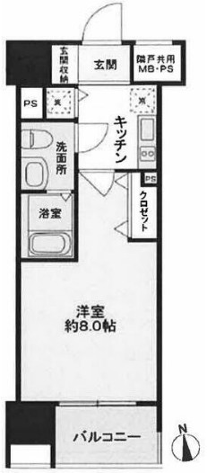 グローベル新大久保マスターズゲートの間取り