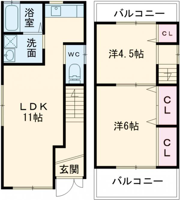 泉大津市条南町戸建の間取り