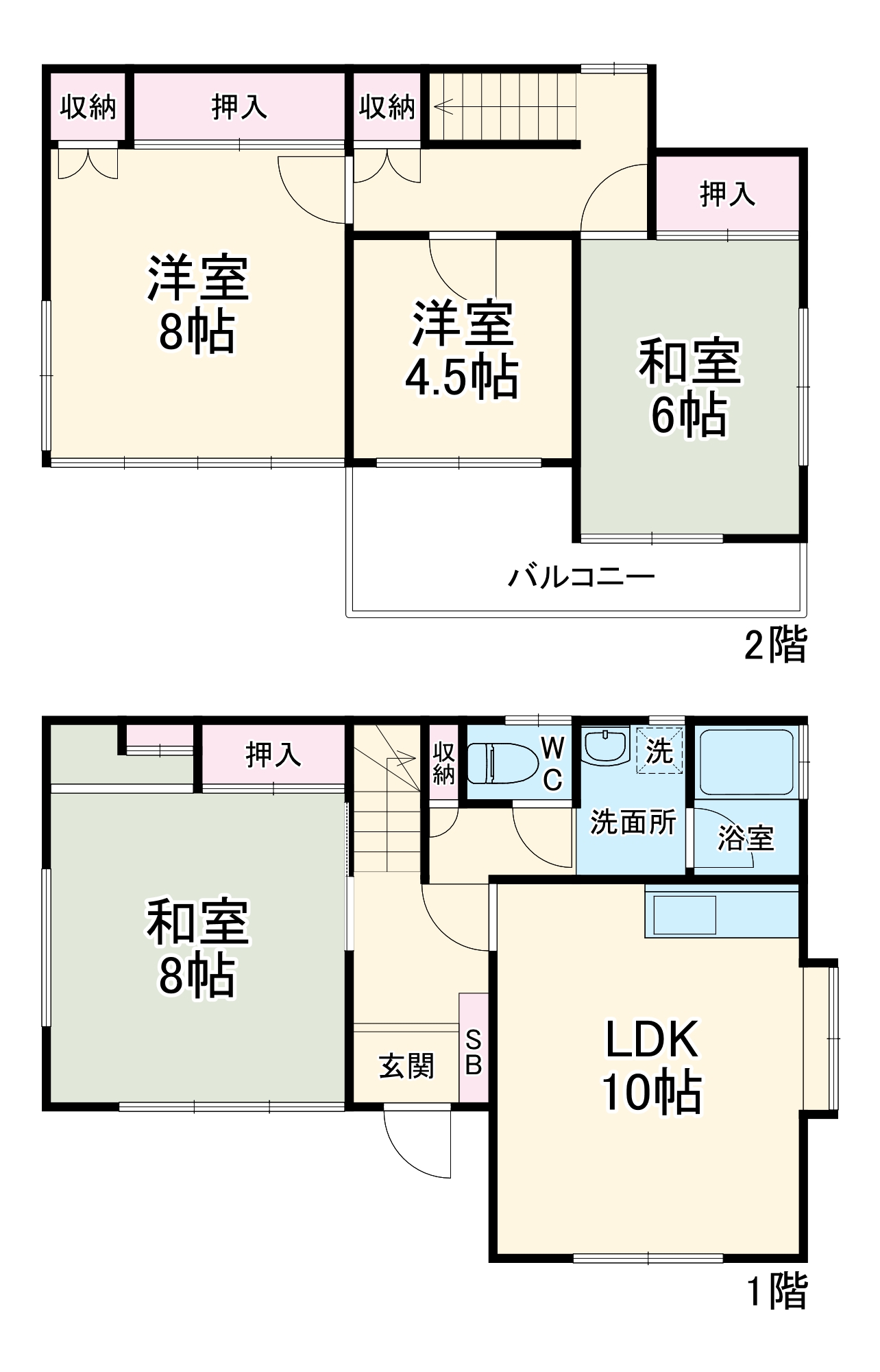 鯨井新田戸建の間取り