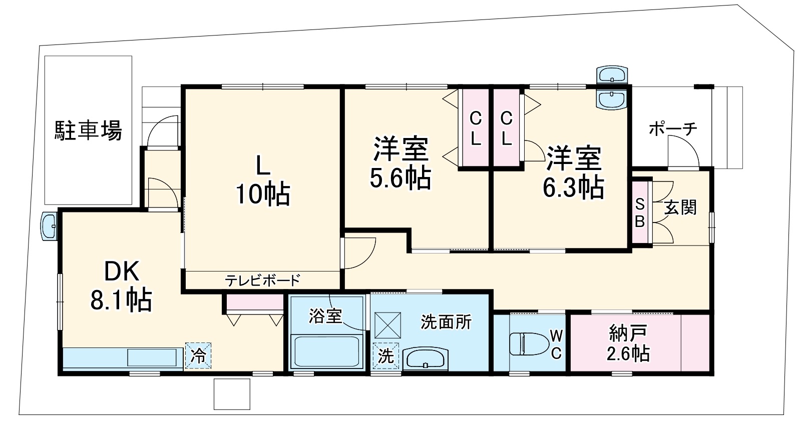 小深作戸建ての間取り