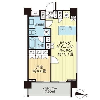 イクサージュ目黒の間取り