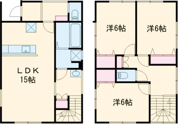 CASA上中居 B棟の間取り