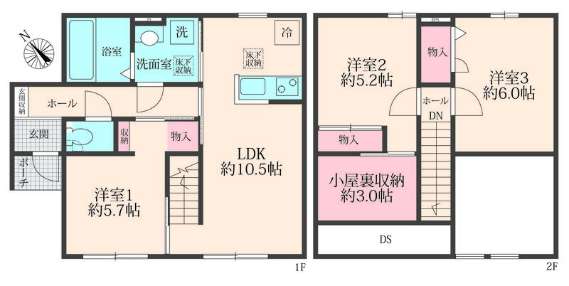 見沼区大字中川新築の間取り