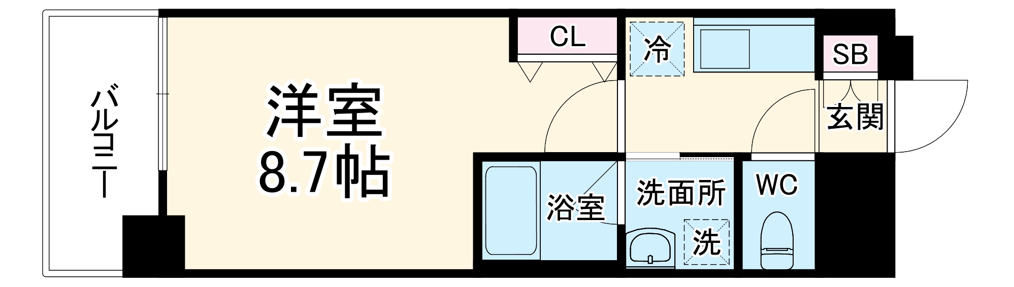 アスヴェル京都市役所前Ⅲの間取り