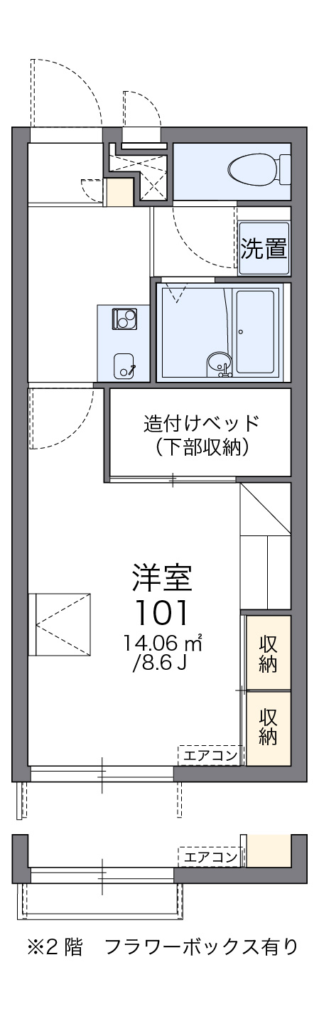 レオパレス朝日の間取り