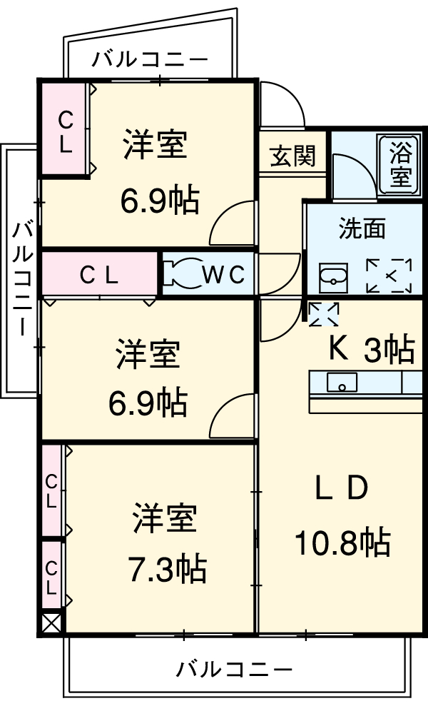 ＯＳＭ植田・壱番館の間取り