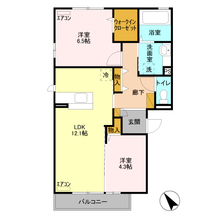グレイス Aの間取り
