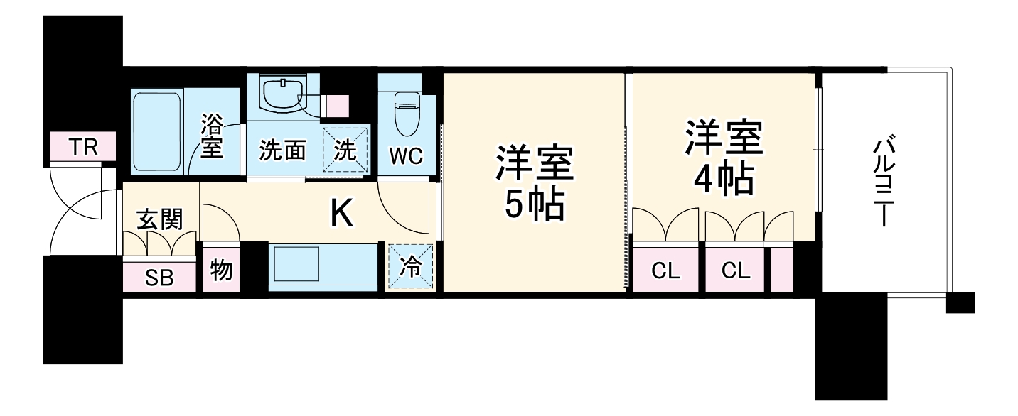 ブランズ大阪福島の間取り