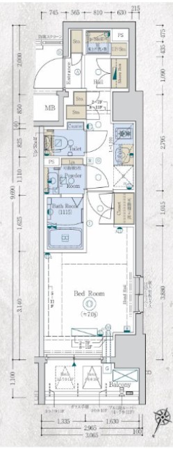 ＧＥＮＯＶＩＡ阪東橋Ⅱ　ｓｋｙｇａｒｄｅｎの間取り